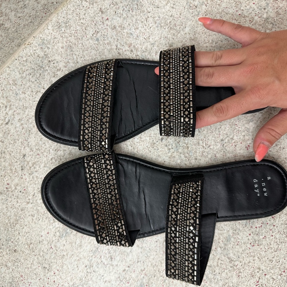 A New Day Sandals in Black